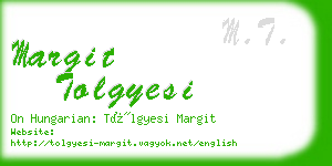 margit tolgyesi business card